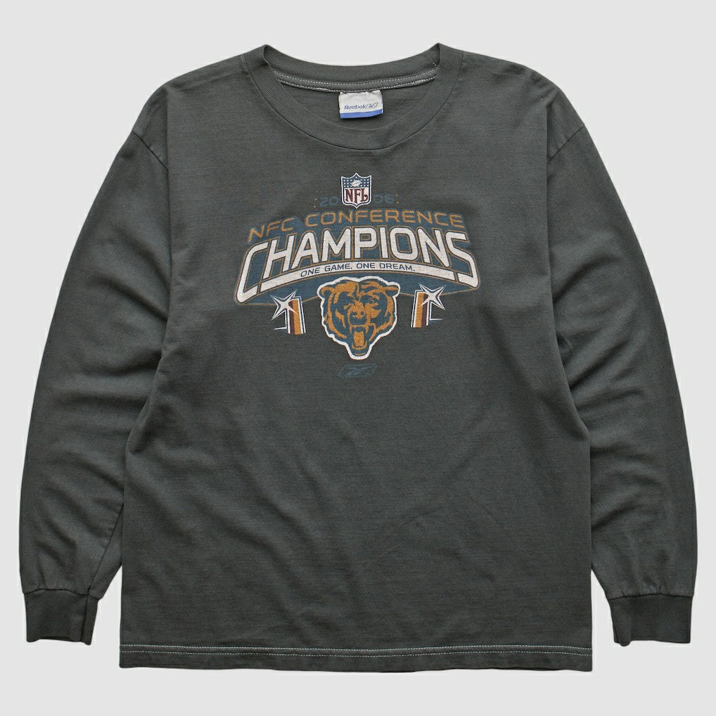 Chicago Bears Reebok 2000s Long Sleeve T-shirt - Charcoal T-shirts