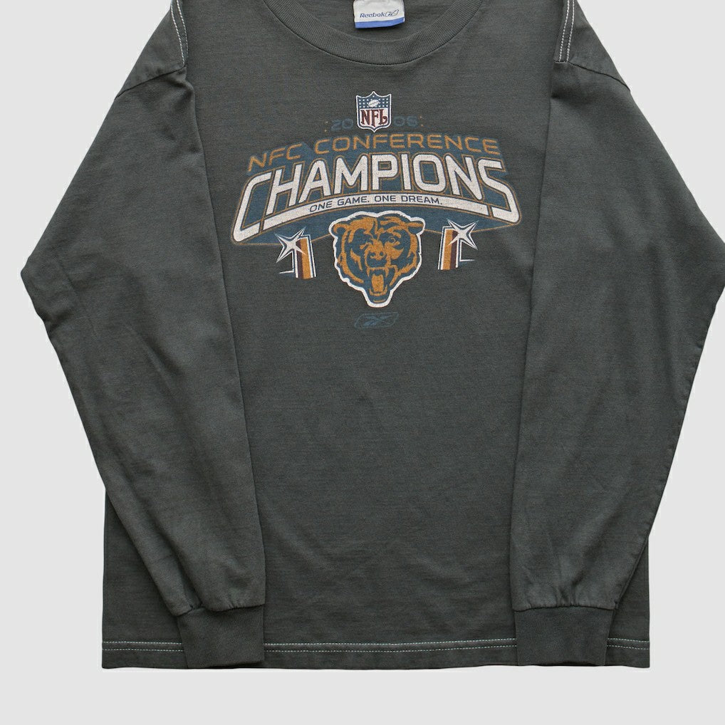 Chicago Bears Reebok 2000s Long Sleeve T-shirt - Charcoal T-shirts