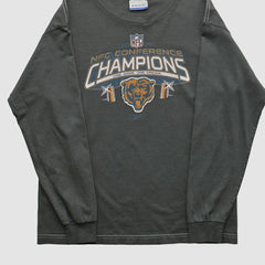Chicago Bears Reebok 2000s Long Sleeve T-shirt - Charcoal T-shirts
