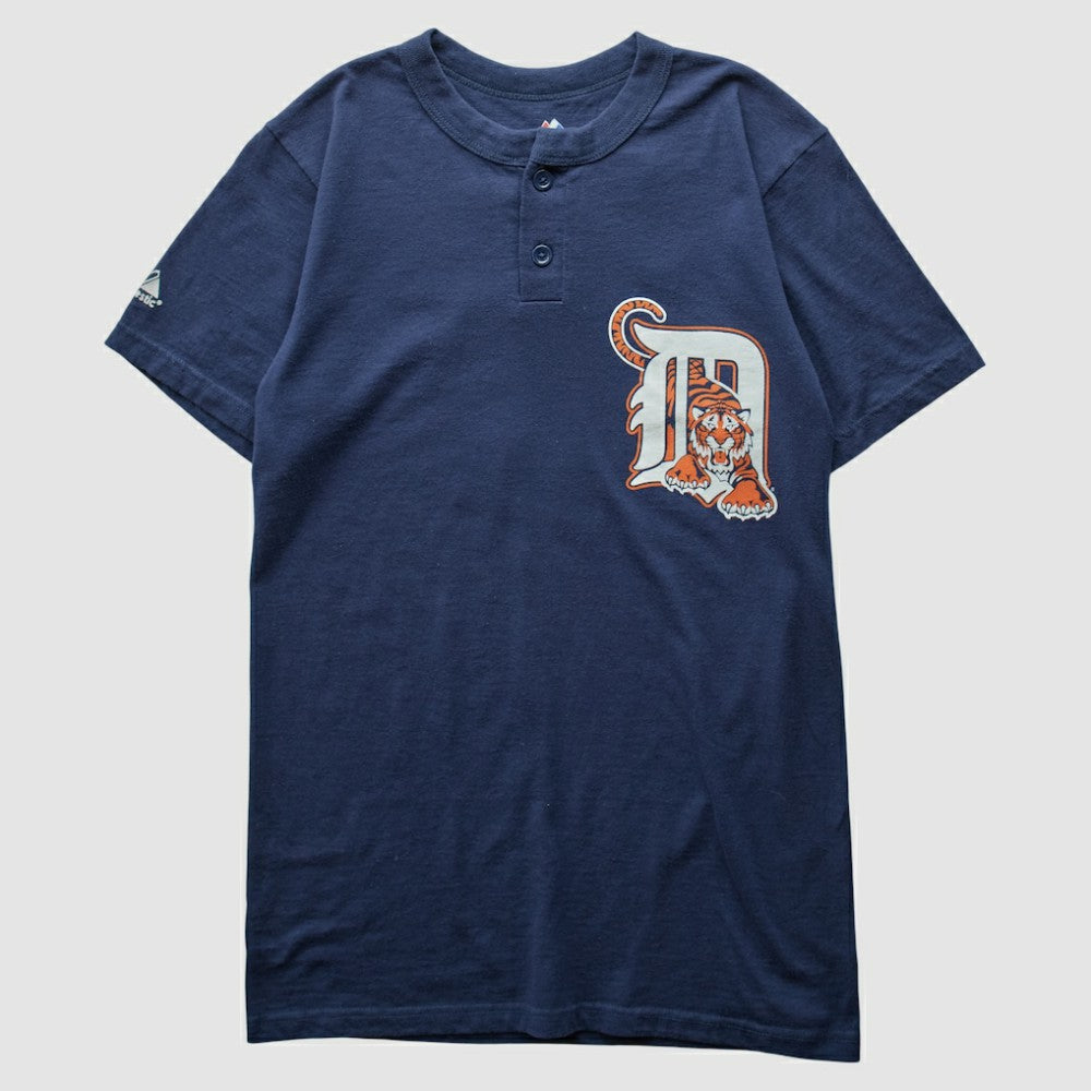 Detroit Tigers Majestic 2000s T-shirt - Navy - Vintage T-shirts