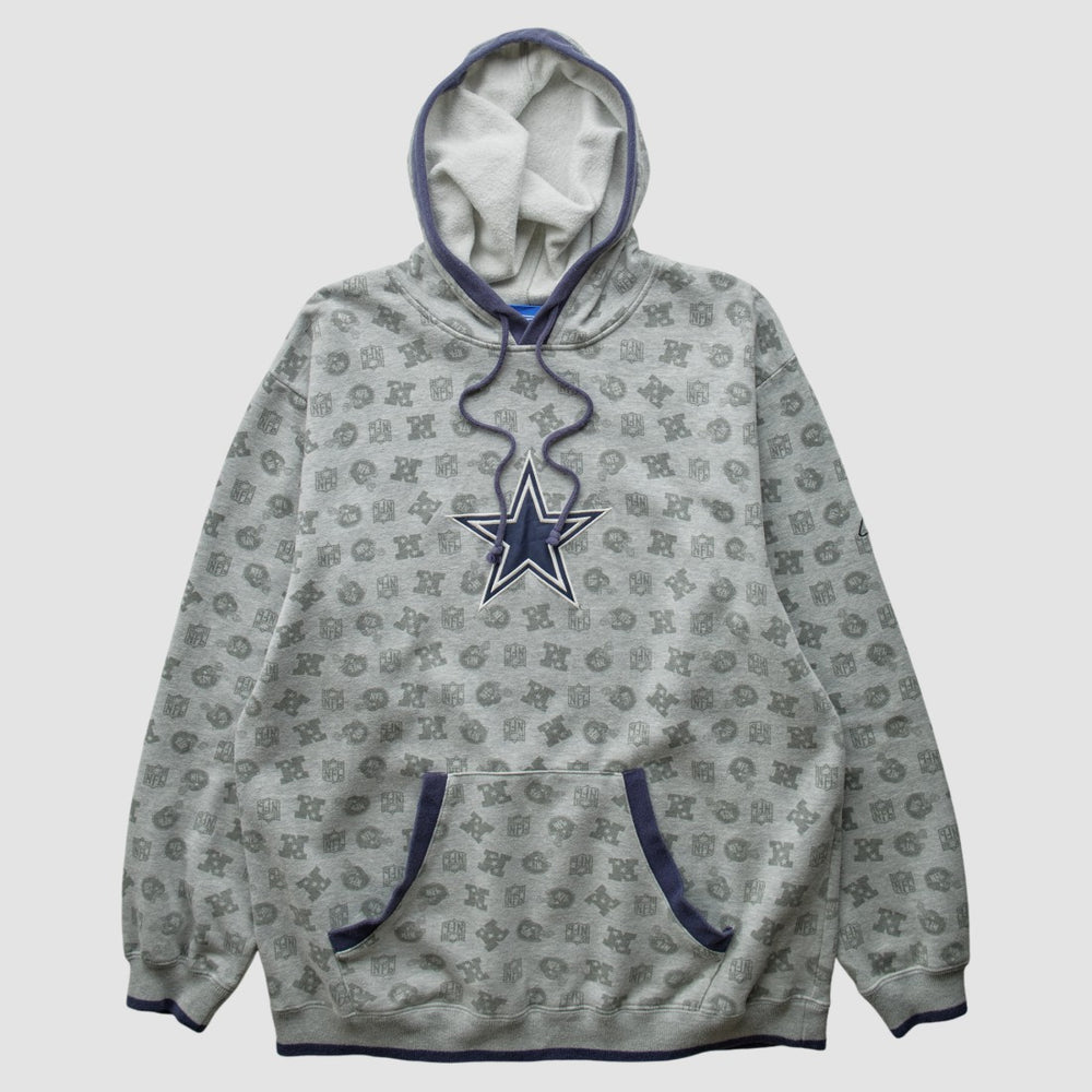 Denver Broncos Reebok 2010s Hooded Pullover Sweatshirt - Heather Gray Pullover