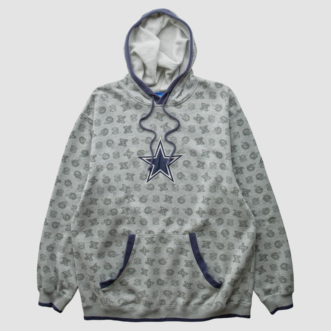 Denver Broncos Reebok 2010s Hooded Pullover Sweatshirt - Heather Gray Pullover