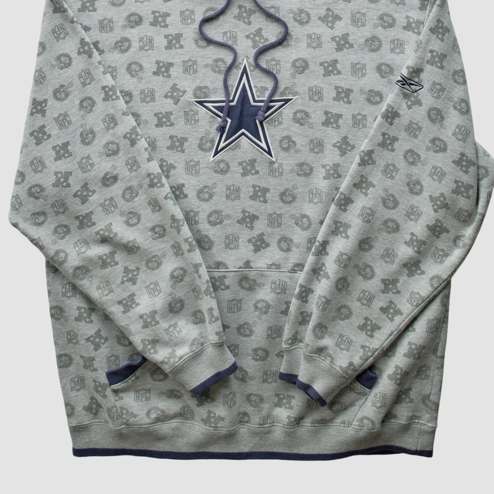 Denver Broncos Reebok 2010s Hooded Pullover Sweatshirt - Heather Gray Pullover