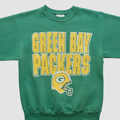 Green Bay Packers Hanes 90s Pullover Sweatshirt - Green Pullover
