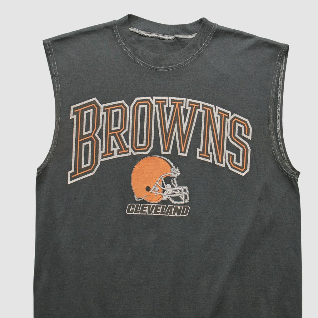 Cleveland Browns 90s Tank - Charcoal Tanks