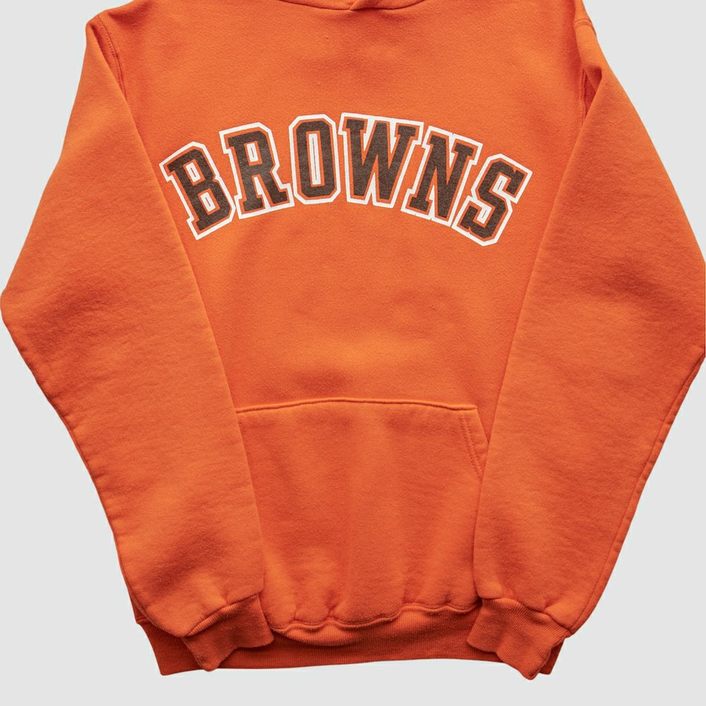 Cleveland Browns Russell 90s Hooded Pullover Sweatshirt - Orange Pullover