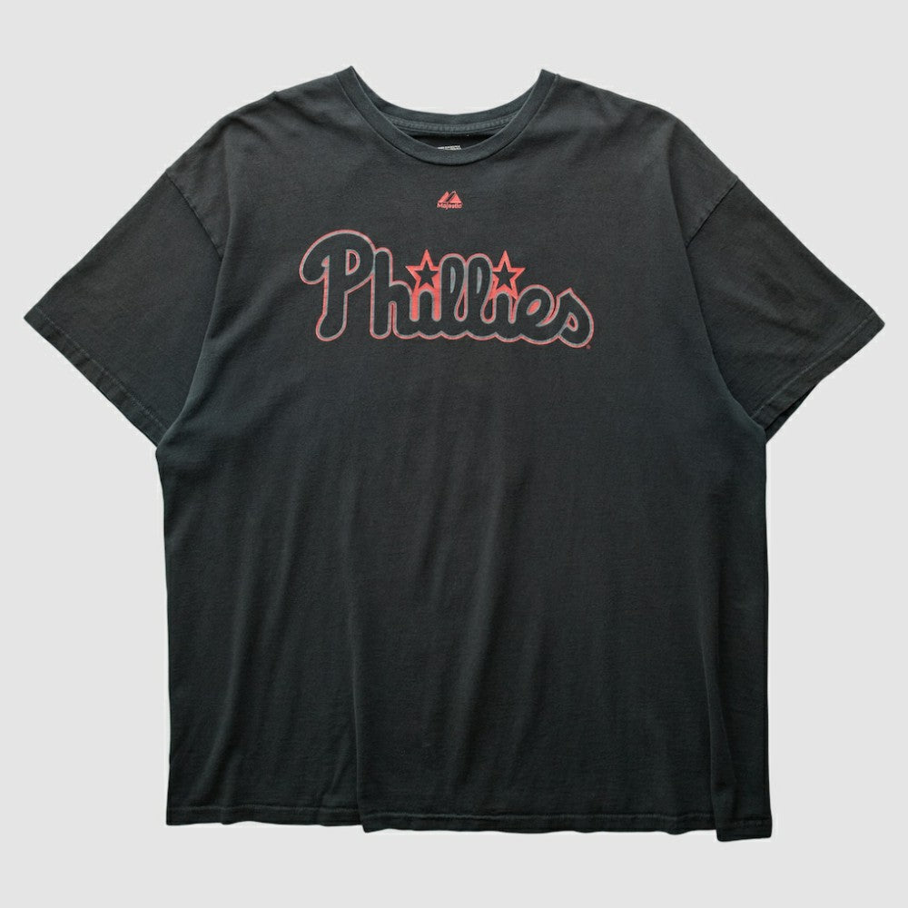 Philadelphia Phillies Majestic 2010s T-shirt - Black - Vintage T-shirts