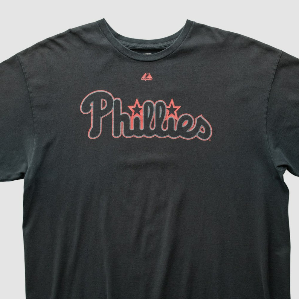 Philadelphia Phillies Majestic 2010s T-shirt - Black - Vintage T-shirts