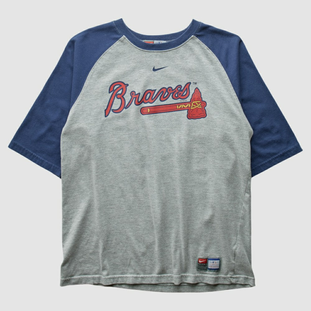 Atlanta Braves Nike 2000s T-shirt - Gray - XVintage T-shirts