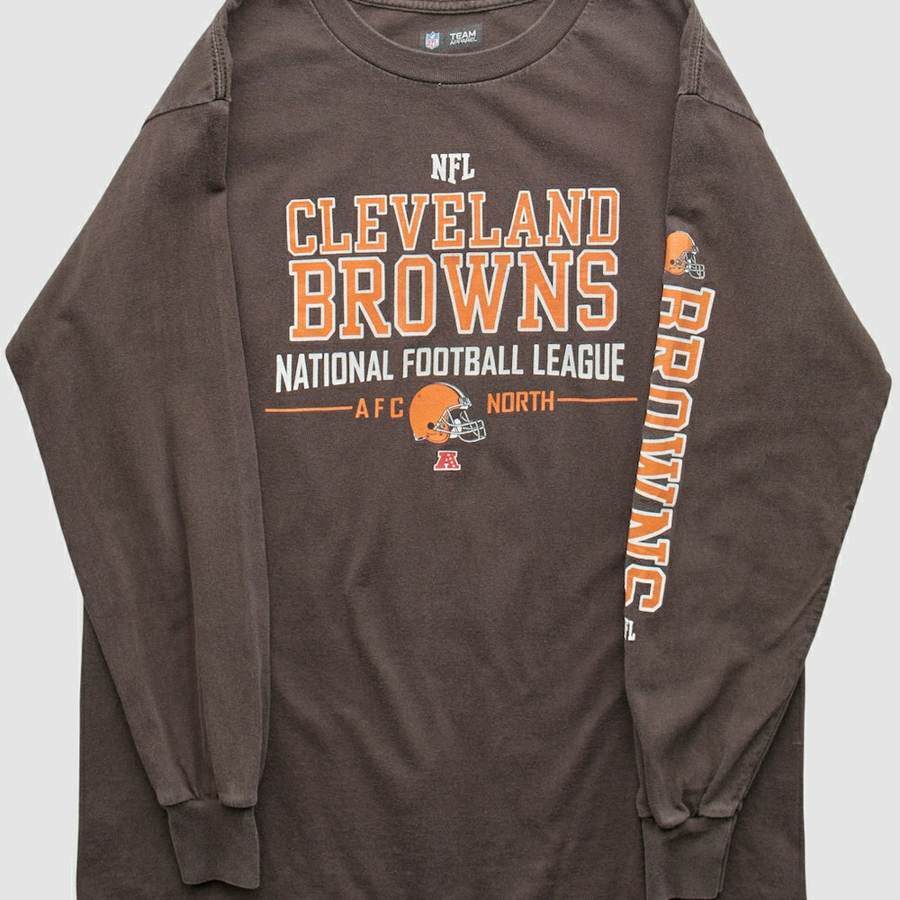 Cleveland Browns NFL 2010s Long Sleeve T-shirt - Brown T-shirts