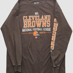 Cleveland Browns NFL 2010s Long Sleeve T-shirt - Brown T-shirts