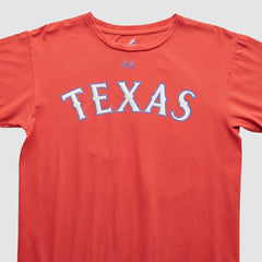 Texas Rangers Majestic 2010 T-shirt - Red - Vintage T-shirts