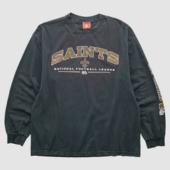 New Orleans Saints NFL 2000s Long Sleeve T-shirt - Black T-shirts