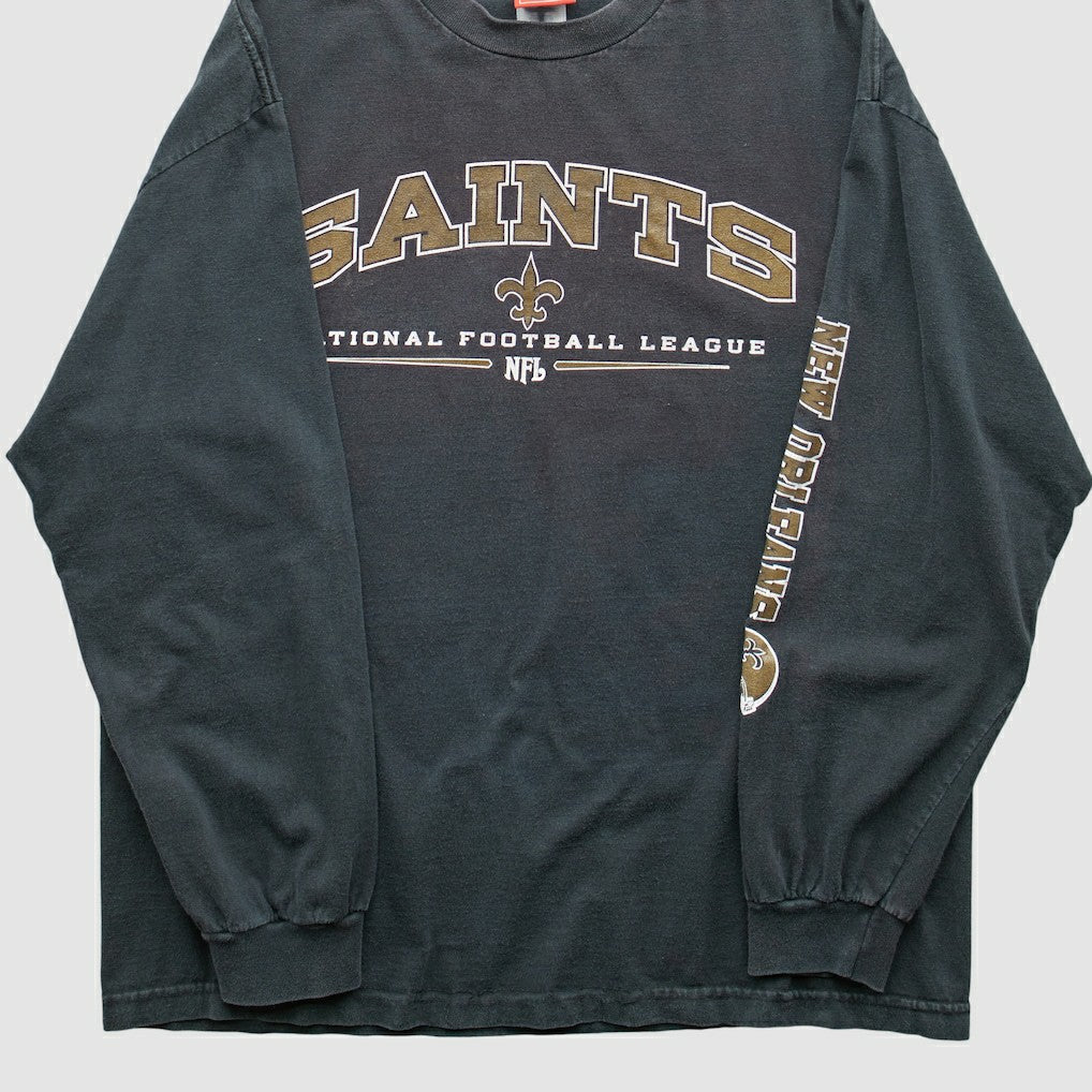 New Orleans Saints NFL 2000s Long Sleeve T-shirt - Black T-shirts