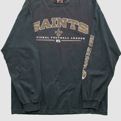 New Orleans Saints NFL 2000s Long Sleeve T-shirt - Black T-shirts