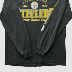 Pittsburgh Steelers NFL 2000s Long Sleeve T-shirt - Charcoal T-shirts