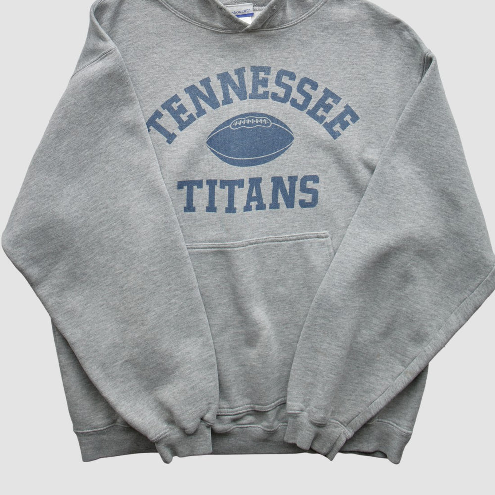 Tennessee Titans Reebok 2000s Hooded Pullover Sweatshirt - Heather Gray Pullover