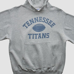 Tennessee Titans Reebok 2000s Hooded Pullover Sweatshirt - Heather Gray Pullover