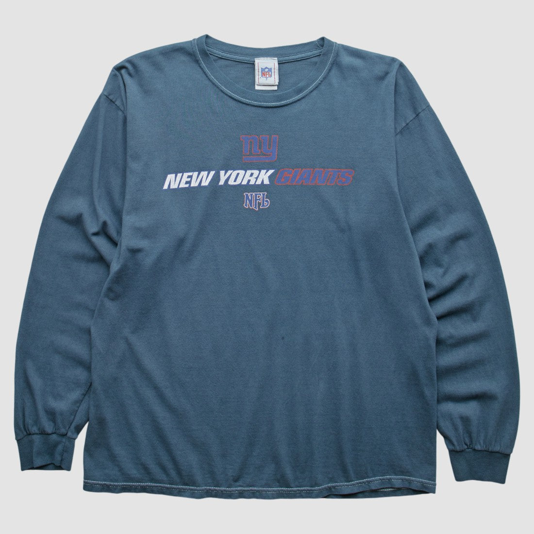 New York Giants NFL 2000s Long Sleeve T-shirt - Blue T-shirts