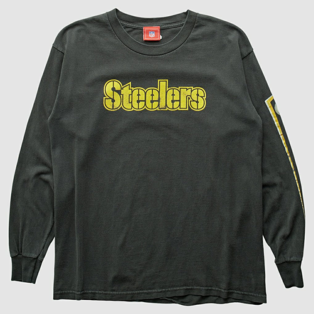 Pittsburgh Steelers NFL 2000s Long Sleeve T-shirt - Black T-shirts
