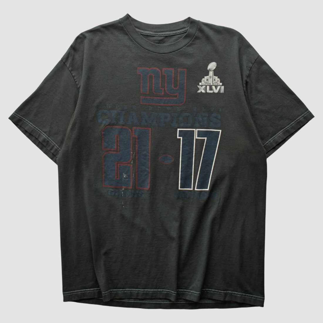 Superbowl XLVI 2012 T-shirt - Charcoal T-shirts