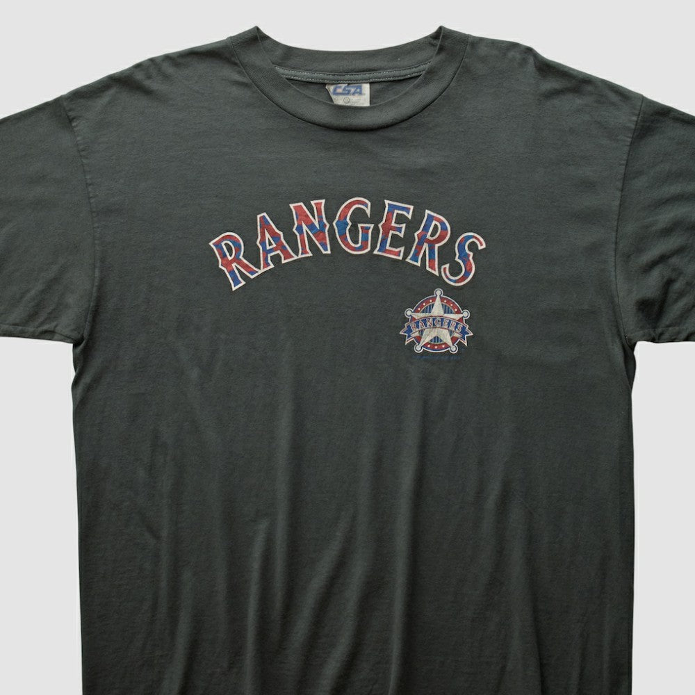 Texas Rangers CSA 2000s T-shirt - Charcoal - Vintage T-shirts