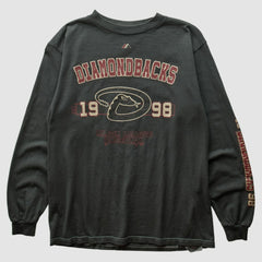 Arizona Diamondbacks Majestic 1998 Long Sleeve T-shirt - Charcoal - XVintage T-shirts