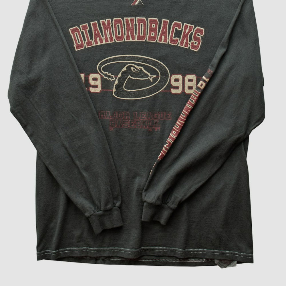 Arizona Diamondbacks Majestic 1998 Long Sleeve T-shirt - Charcoal - XVintage T-shirts