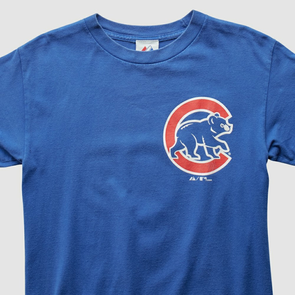 Chicago Cubs Majestic 2008 T-shirt - Blue - XVintage T-shirts