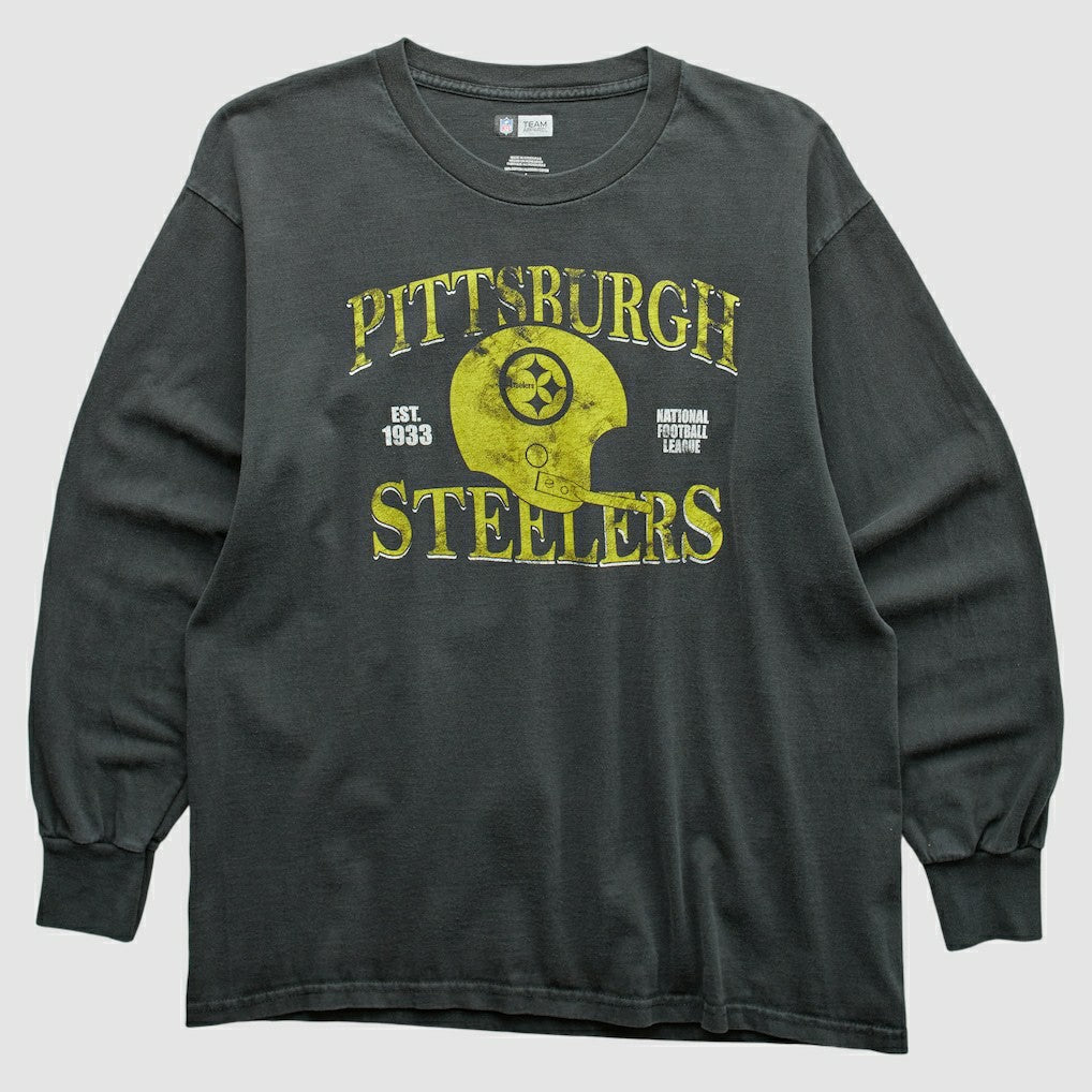 Pittsburgh Steelers NFL 2010s Long Sleeve T-shirt - Charcoal T-shirts
