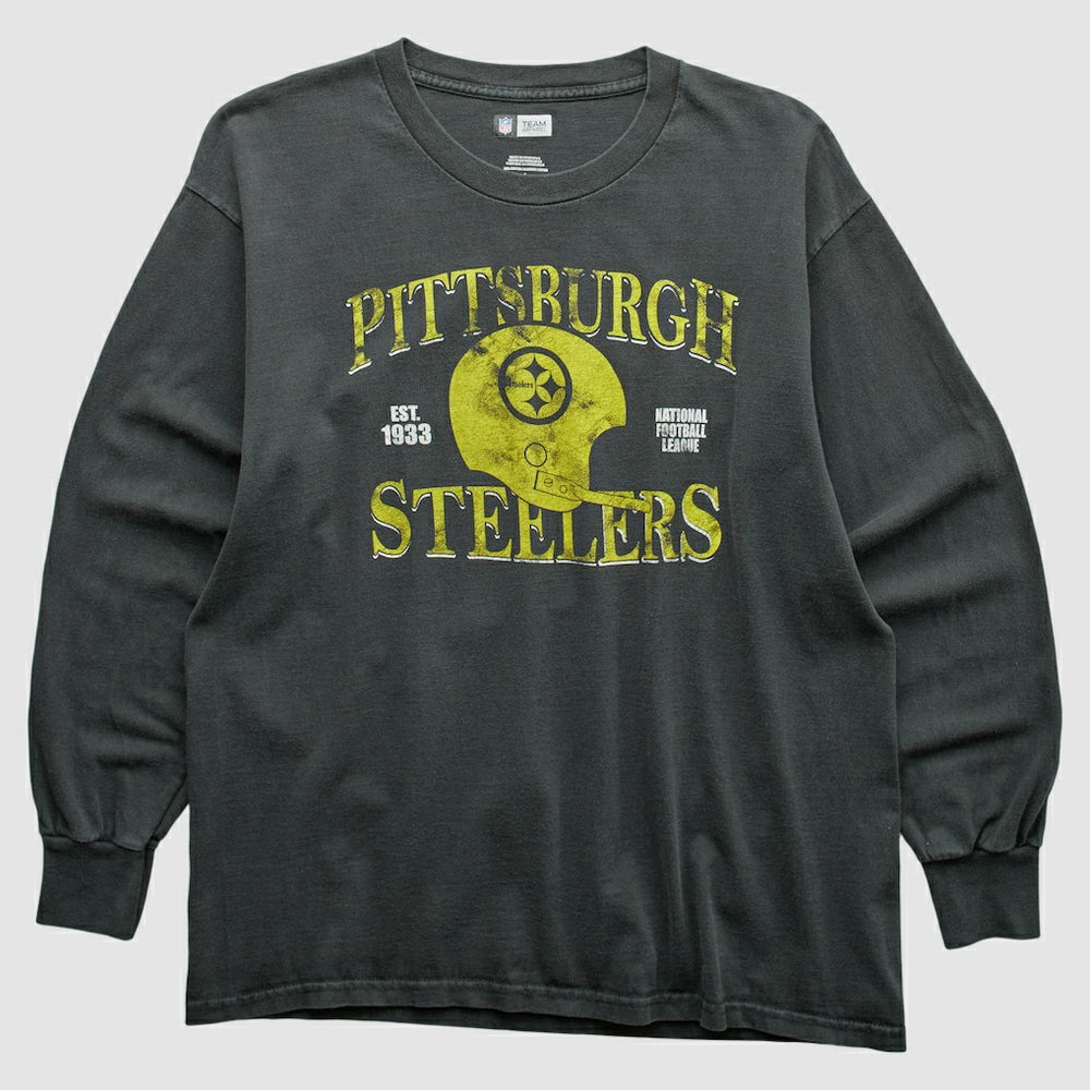 Pittsburgh Steelers NFL 2010s Long Sleeve T-shirt - Charcoal T-shirts