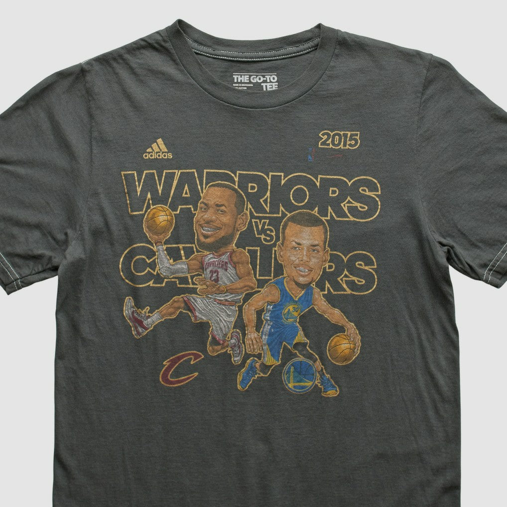 Golden State Warriors 2015 T-shirt Charcoal Vintage - Adidas outlet