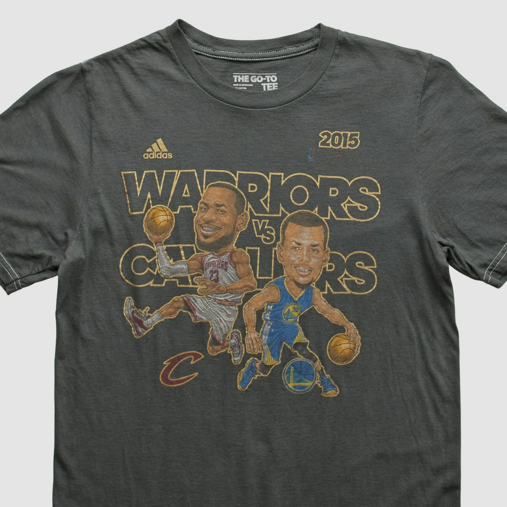 Golden State Warriors 2015 T-shirt Charcoal Vintage - Adidas outlet