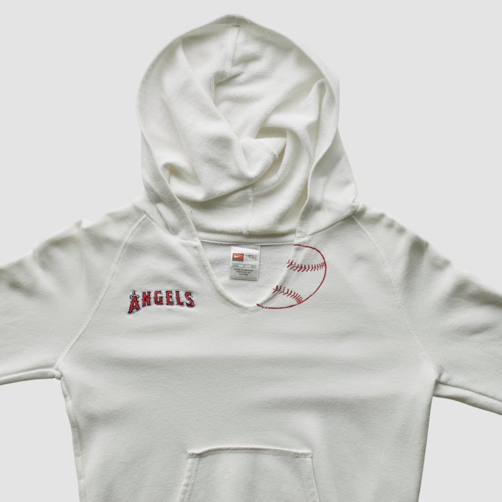 Los Angeles Angels 2000s Hooded Sweatshirt - White - XXVintage Sweatshirts
