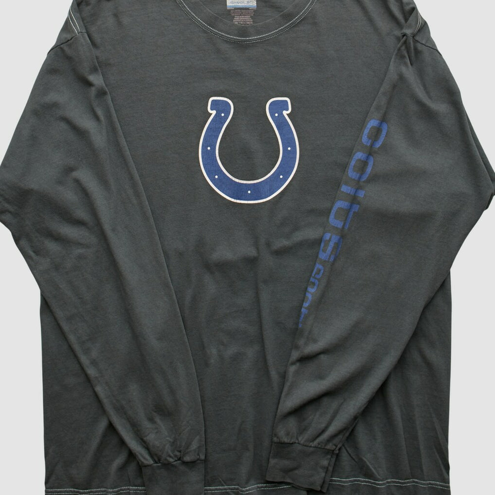 Indianapolis Colts Reebok 2000s Long Sleeve T-shirt - Charcoal T-shirts