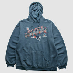 New England Patriots Reebok 2011 Hooded Pullover Sweatshirt - Blue Pullover