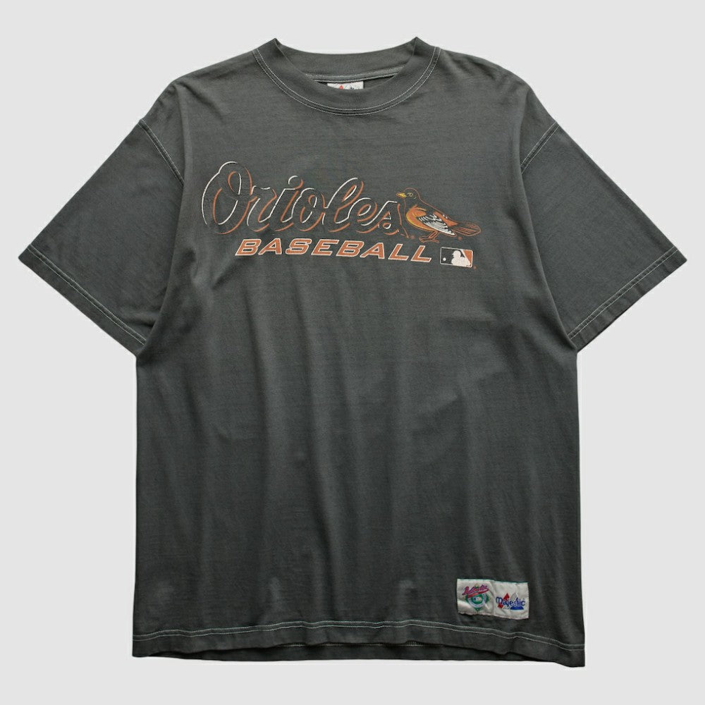 Baltimore Orioles Majestic 2000s T-shirt - Charcoal - Vintage T-shirts