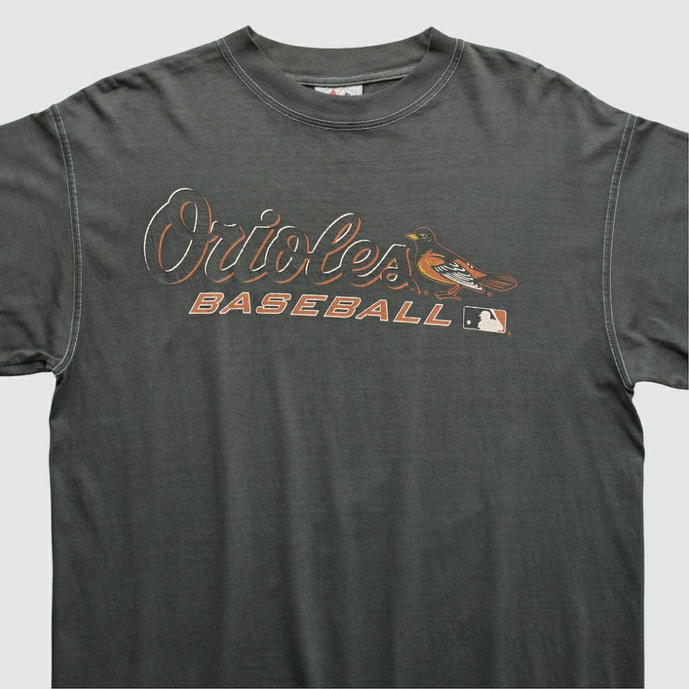 Baltimore Orioles Majestic 2000s T-shirt - Charcoal - Vintage T-shirts