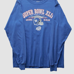 New York Giants Reebok 2008 Long Sleeve T-shirt - Blue T-shirts
