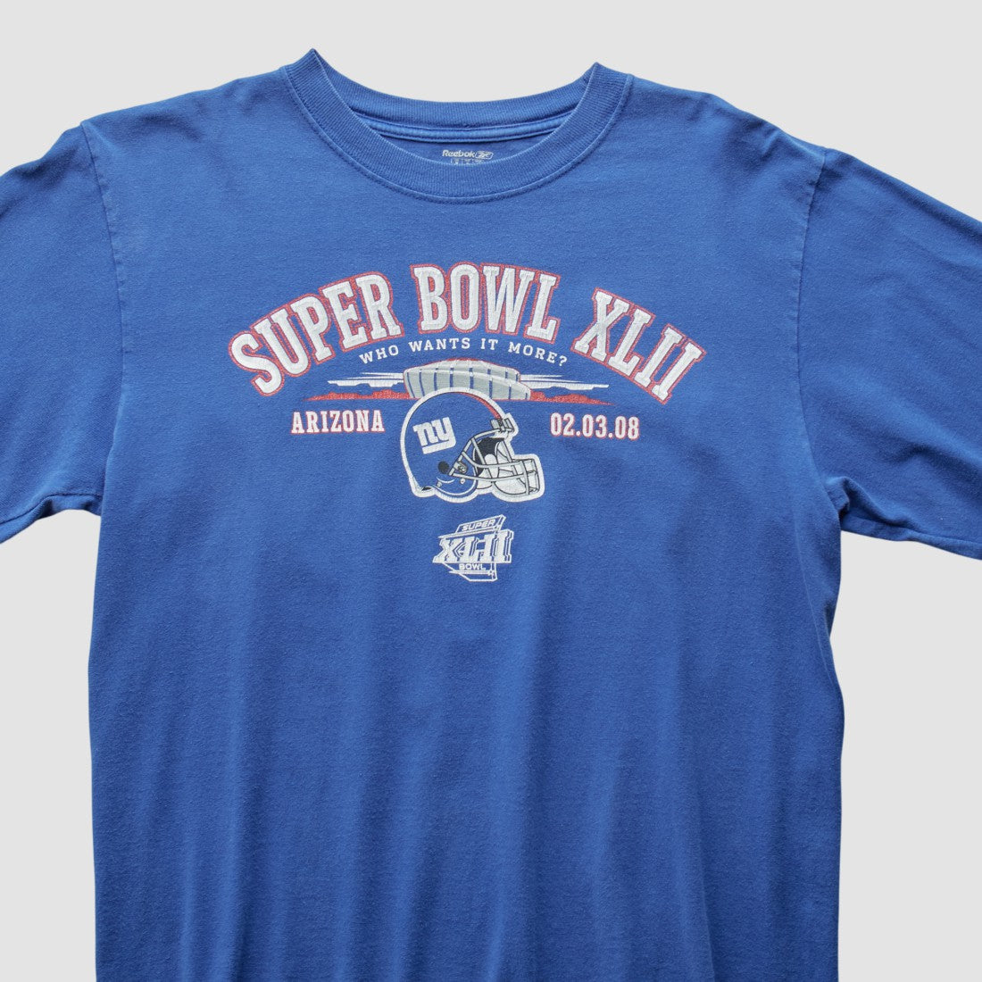 New York Giants Reebok 2008 Long Sleeve T-shirt - Blue T-shirts