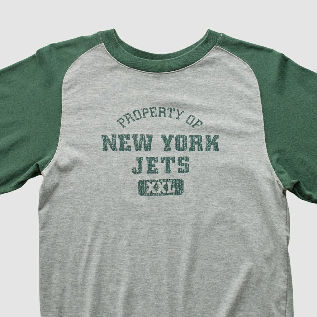 New York Jets Grid Iron 2000s Long Sleeve T-shirt - Gray T-shirts