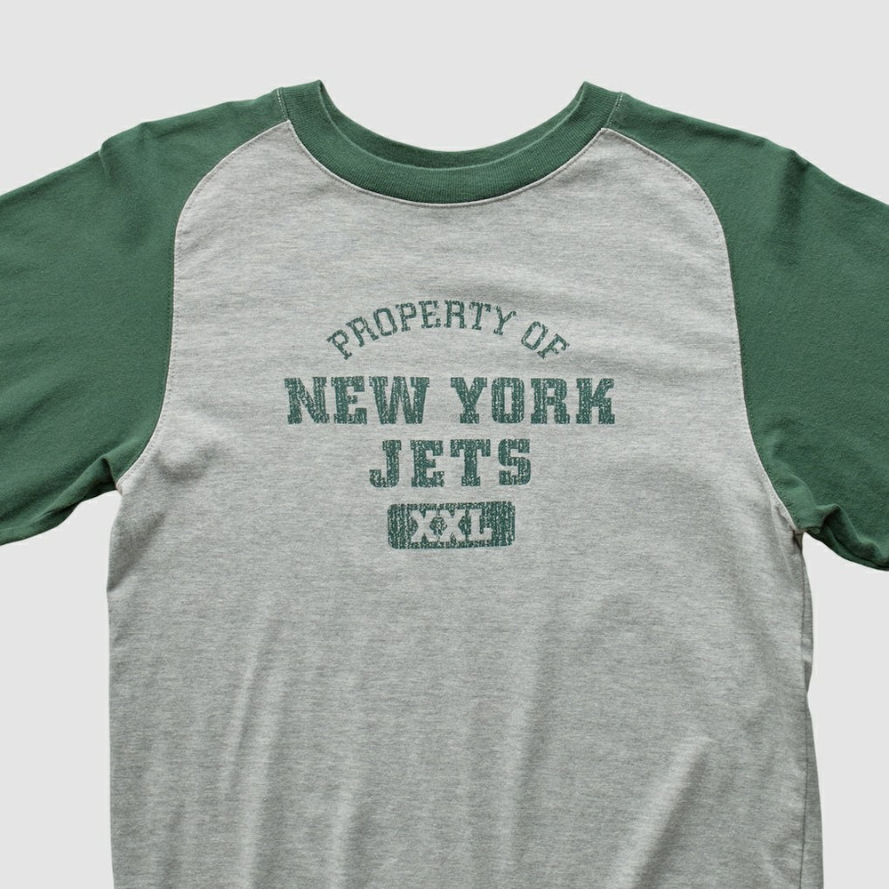 New York Jets Grid Iron 2000s Long Sleeve T-shirt - Gray T-shirts