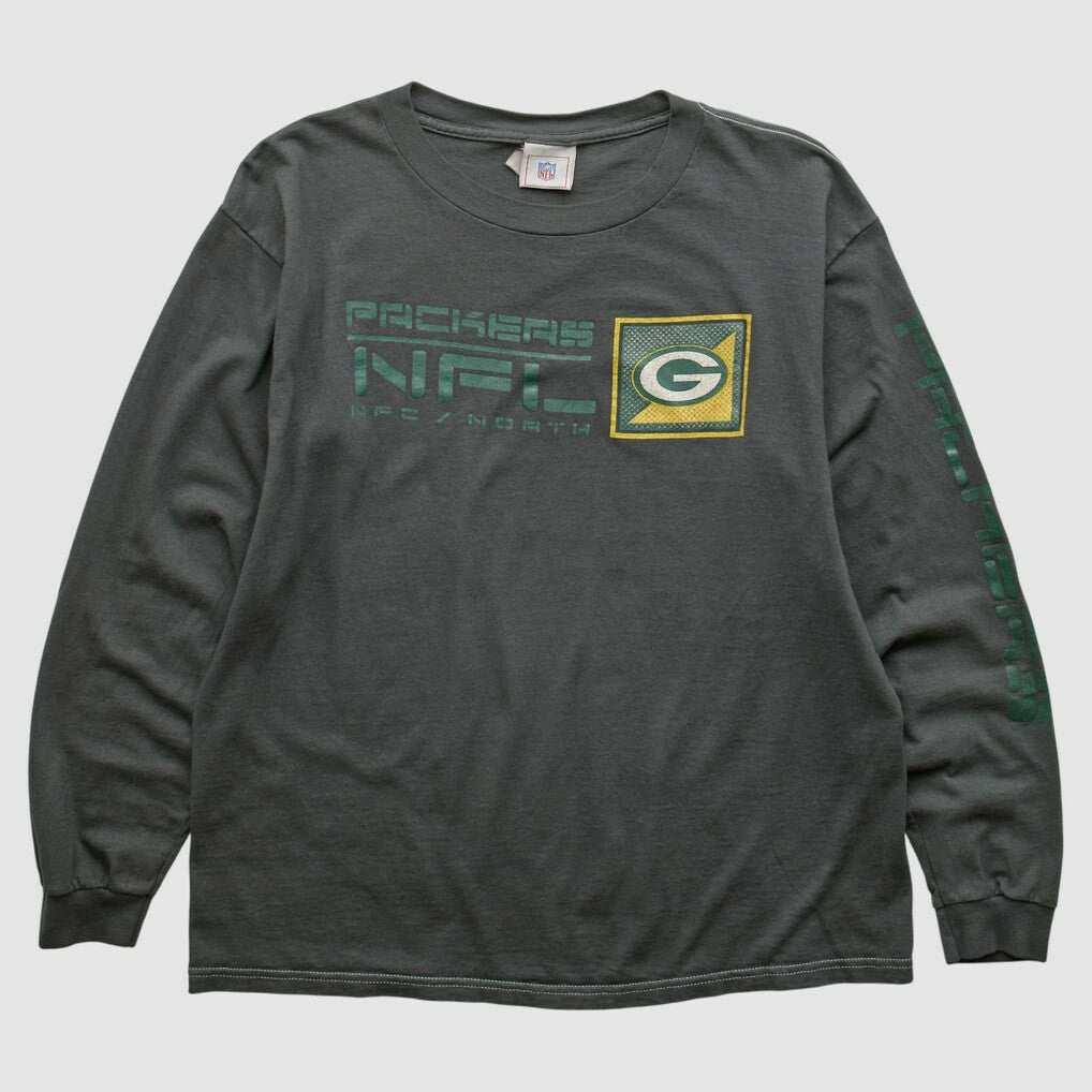Green Bay Packers NFL 2000s Long Sleeve T-shirt - Charcoal T-shirts