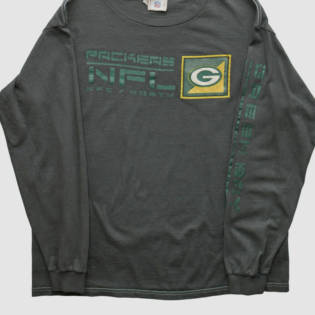 Green Bay Packers NFL 2000s Long Sleeve T-shirt - Charcoal T-shirts
