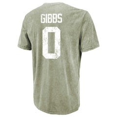 Jahmyr Gibbs Detroit Lions Majestic Threads Mineral Wash Name & Number T-Shirt - Moss Green T-shirts