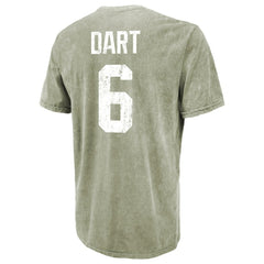 Jaxson Dart New York Giants Majestic Threads Mineral Wash Name & Number T-Shirt - Moss Green T-shirts