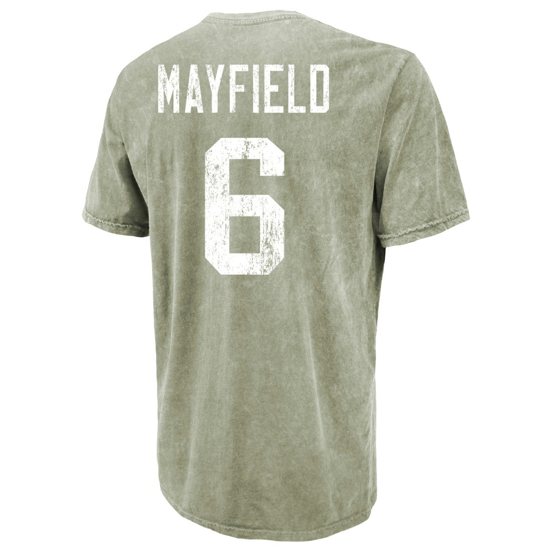 Baker Mayfield Tampa Bay Buccaneers Majestic Threads Mineral Wash Name & Number T-Shirt - Moss Green T-shirts