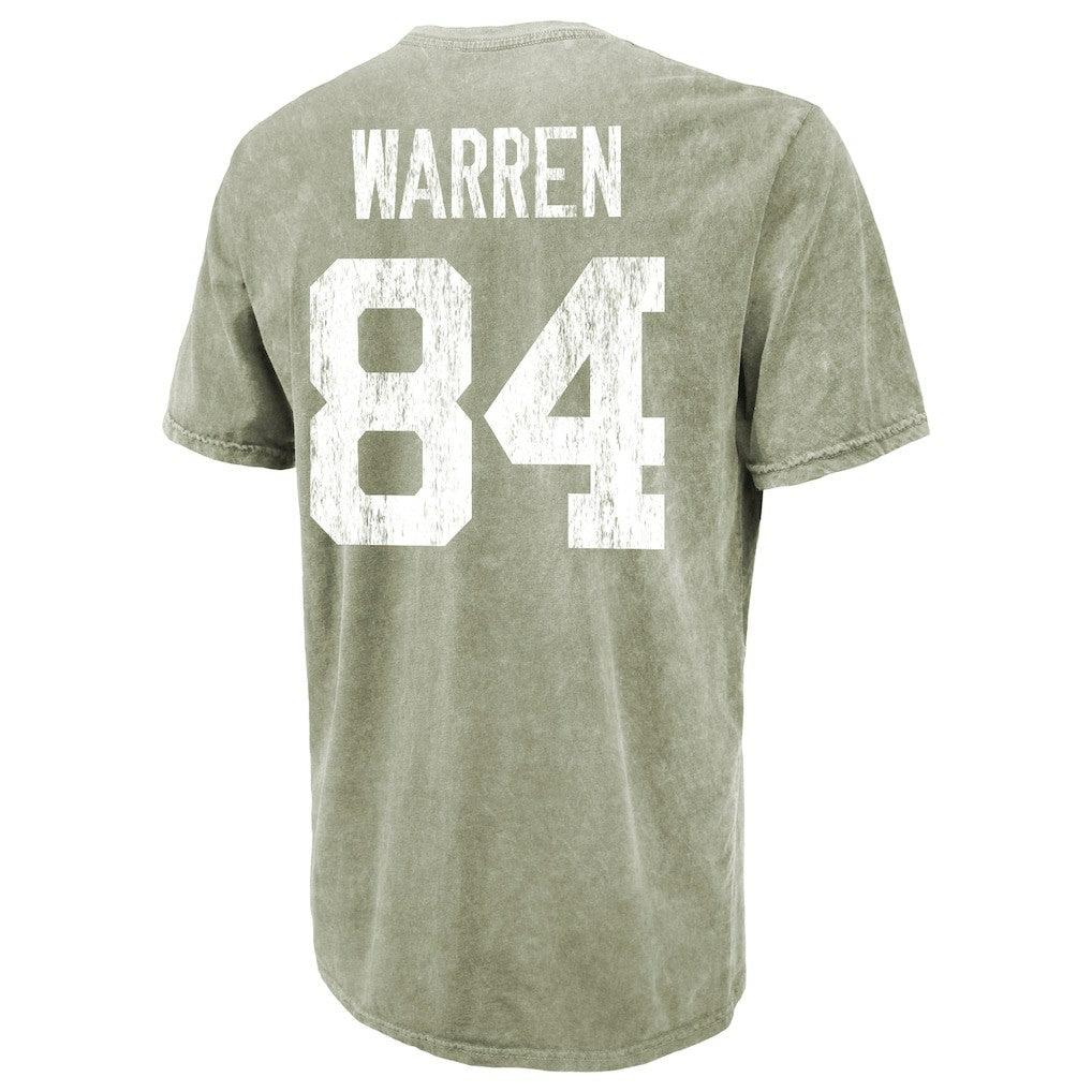 Tyler Warren Indianapolis Colts Majestic Threads Mineral Wash Name & Number T-Shirt - Moss Green T-shirts