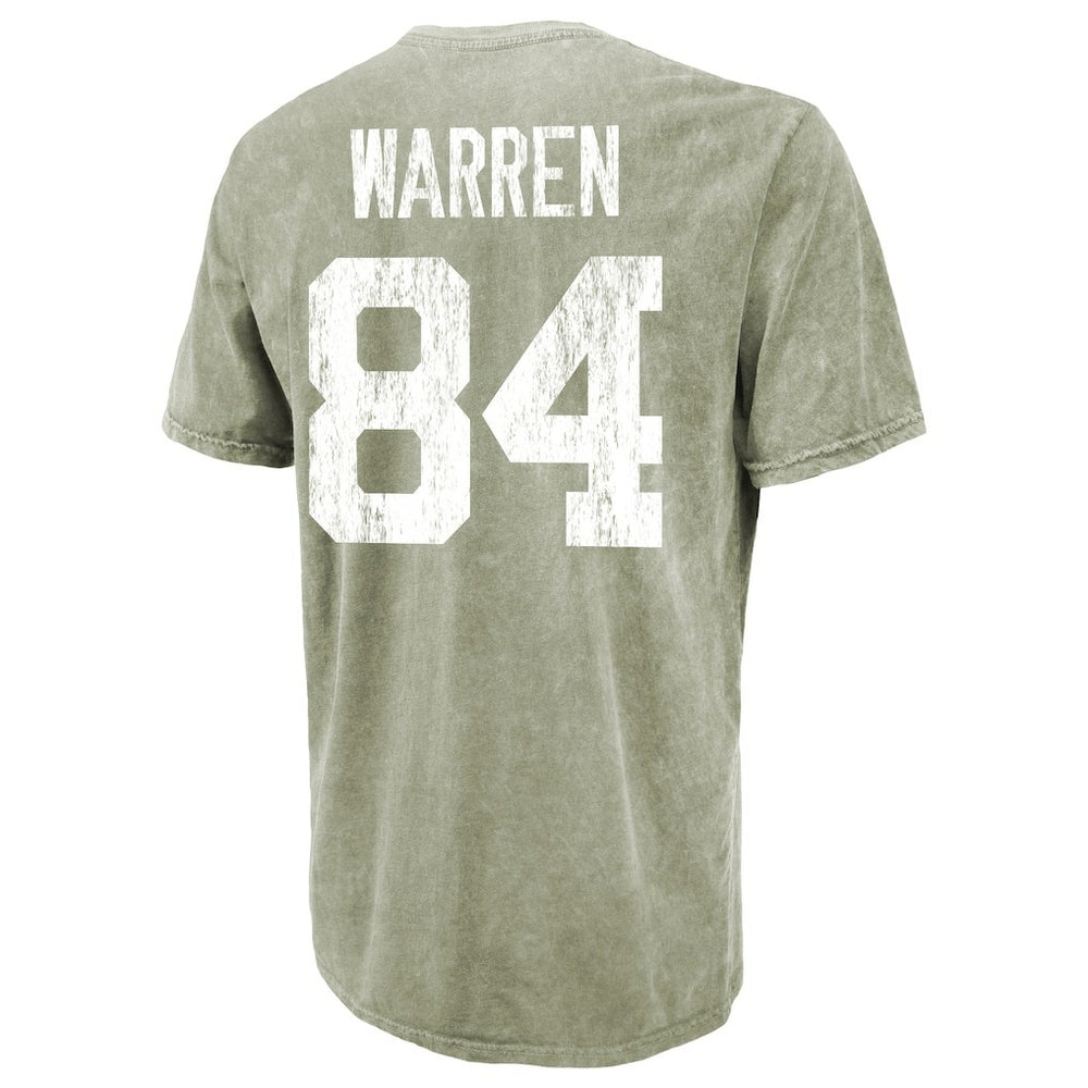 Tyler Warren Indianapolis Colts Majestic Threads Mineral Wash Name & Number T-Shirt - Moss Green T-shirts