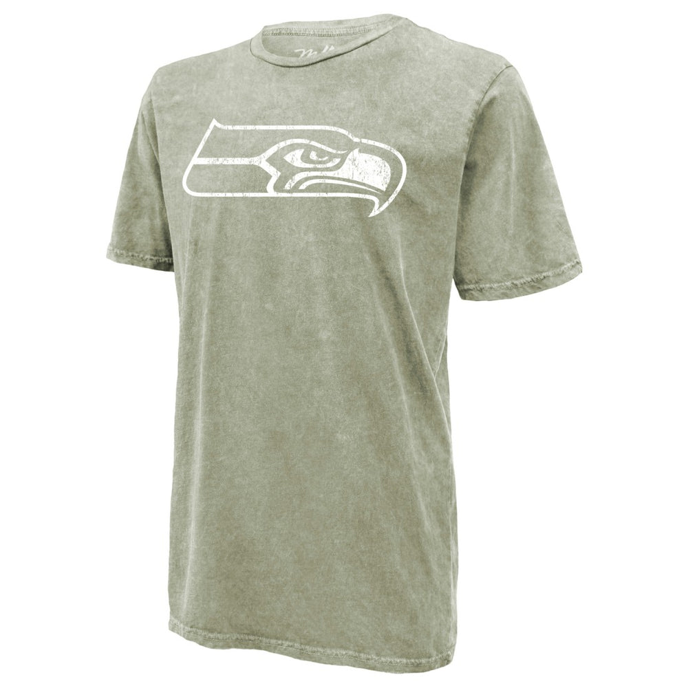 Jaxon Smith-Njigba Seattle Seahawks Majestic Threads Mineral Wash Name & Number T-Shirt - Moss Green T-shirts